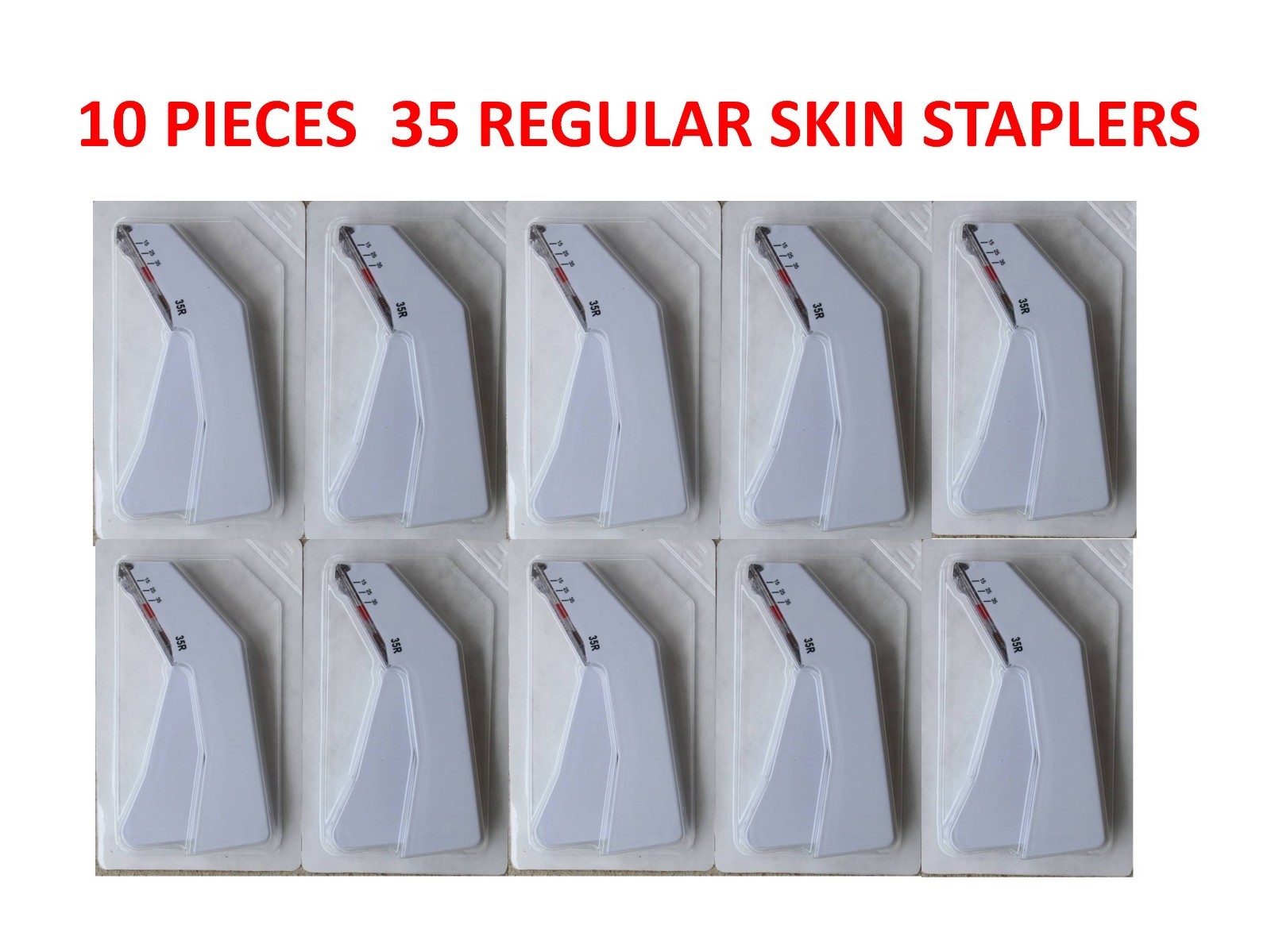 10 PC Sterile Skin Staplers 35 REGULAR Human/Veterinary/First Aid SHIPS FREE