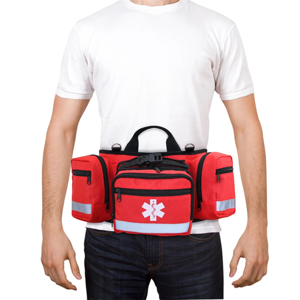 First Aid Kit Medi-cal Bag For Hiking Travel Home Emergency Treatment Case Red