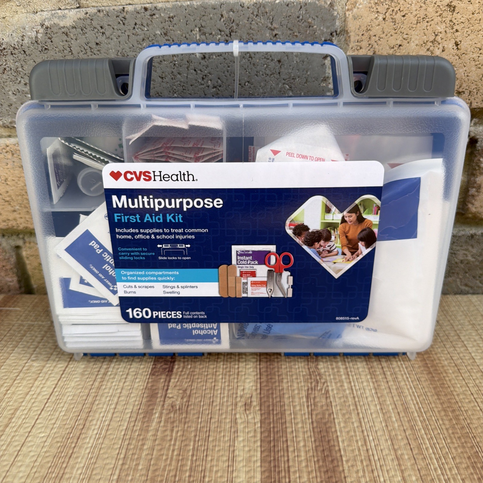 CVS Health Multi-Purpose 160pc Plastic First Aid Kit