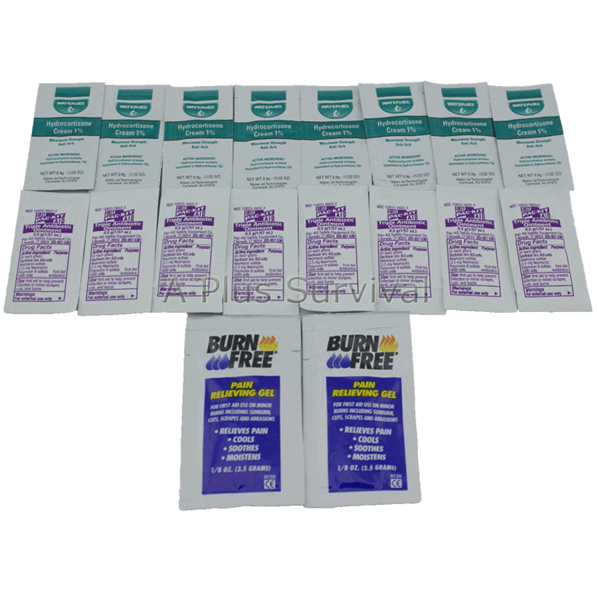 18 Piece Ointments Creams Refill Emergency Survival Camping First Aid Kits