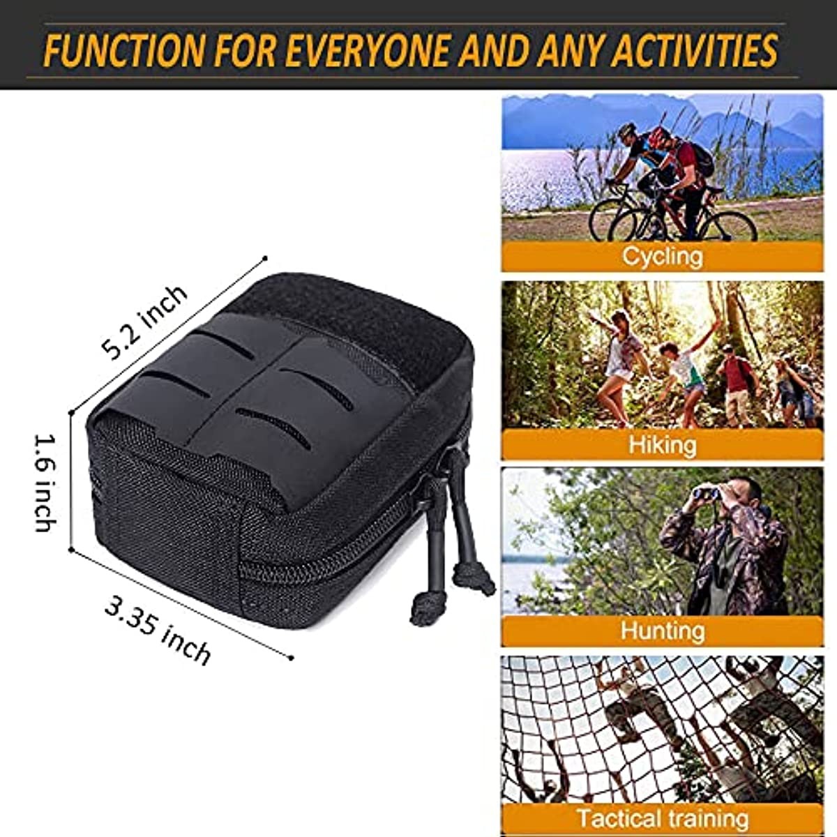 Tactical Molle Pouch Military Waist Bag EDC Outdoor Medical Molle Tool Pack Case