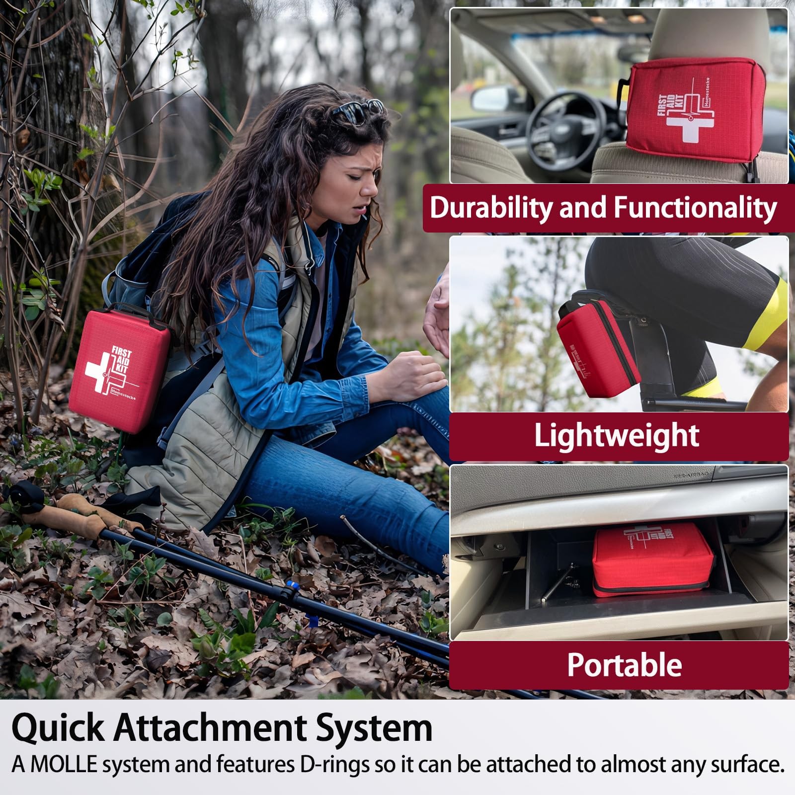First Aid Kit, Professional Trauma First Aid Kit with Labelled Compartments M…