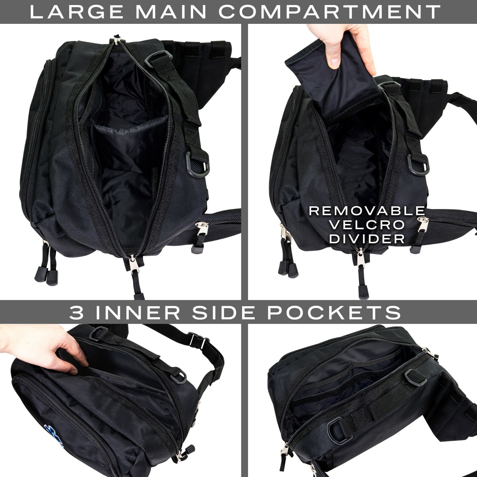 LINE2design First Aid Fanny Pack – First Responder EMS EMT Paramedic Bag – Black