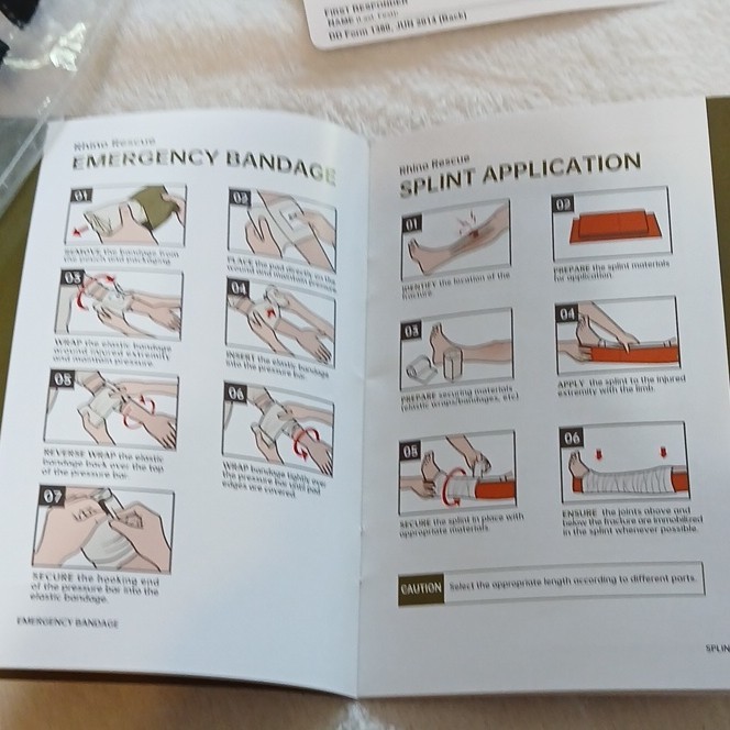 Rhino Rescue First Aid Set Emergency Treatment Kit Multicolor w/ Manual Blanket