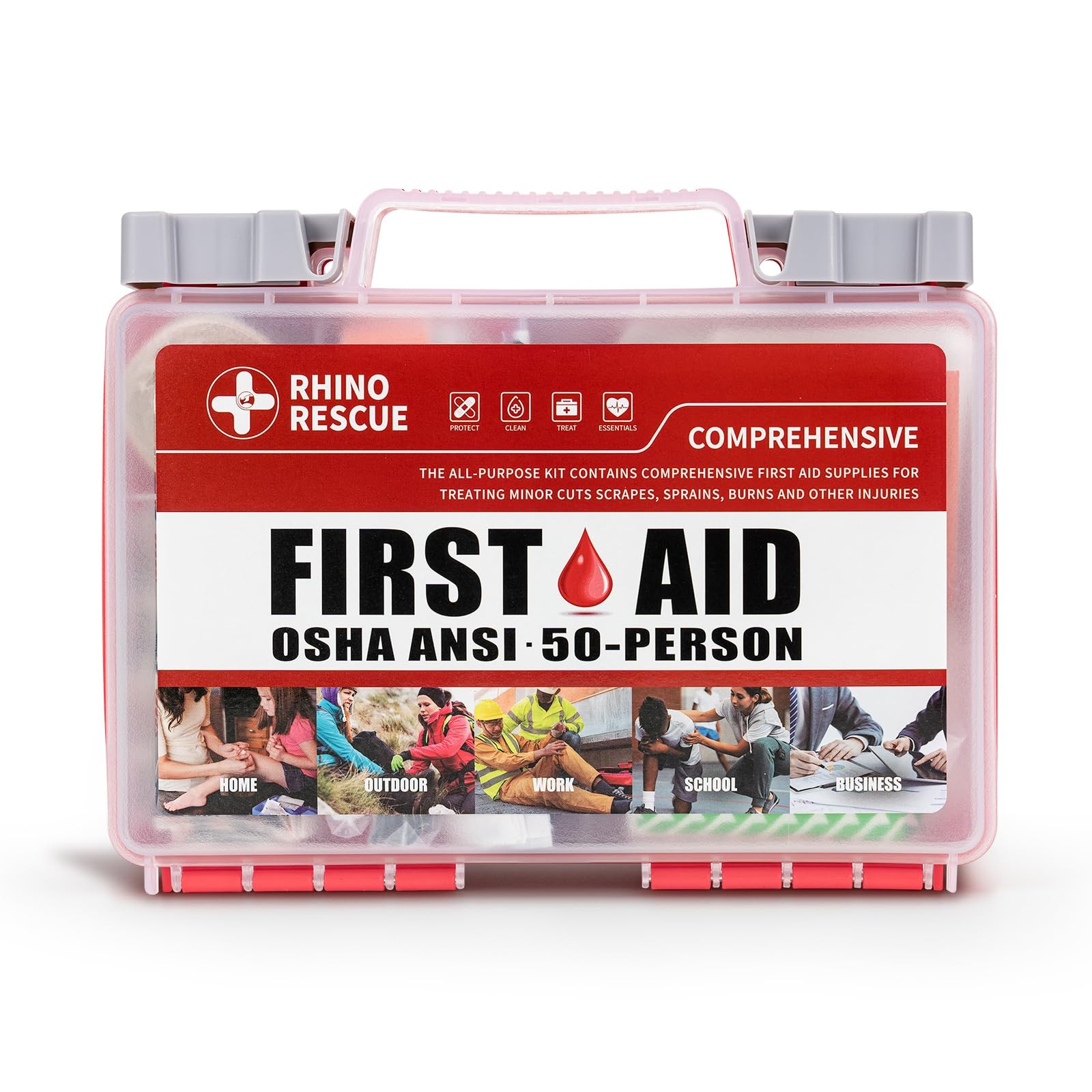 266 Pieces All-Purpose First Aid Kit, Home & Office Emergency Medical Supplie…