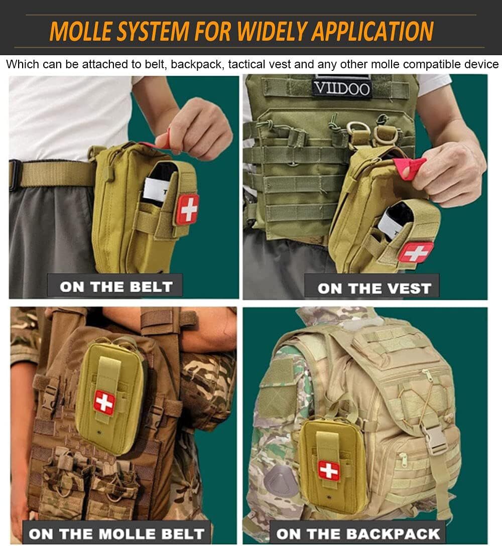 Tactical Molle Medical IFAK Pouch Military EMT First Aid Pouch Trauma Kit Bag US