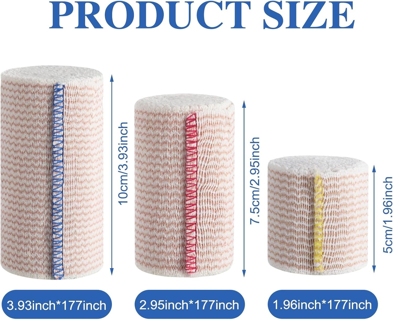 6 Pack Premium Elastic Bandage Wrap, Compression Wrap for Legs,…