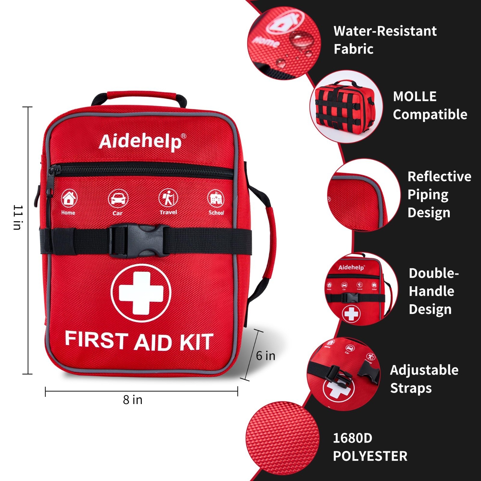 520-Piece Premium First Aid Kit – Large Emergency Medical Supply for Home, Trave