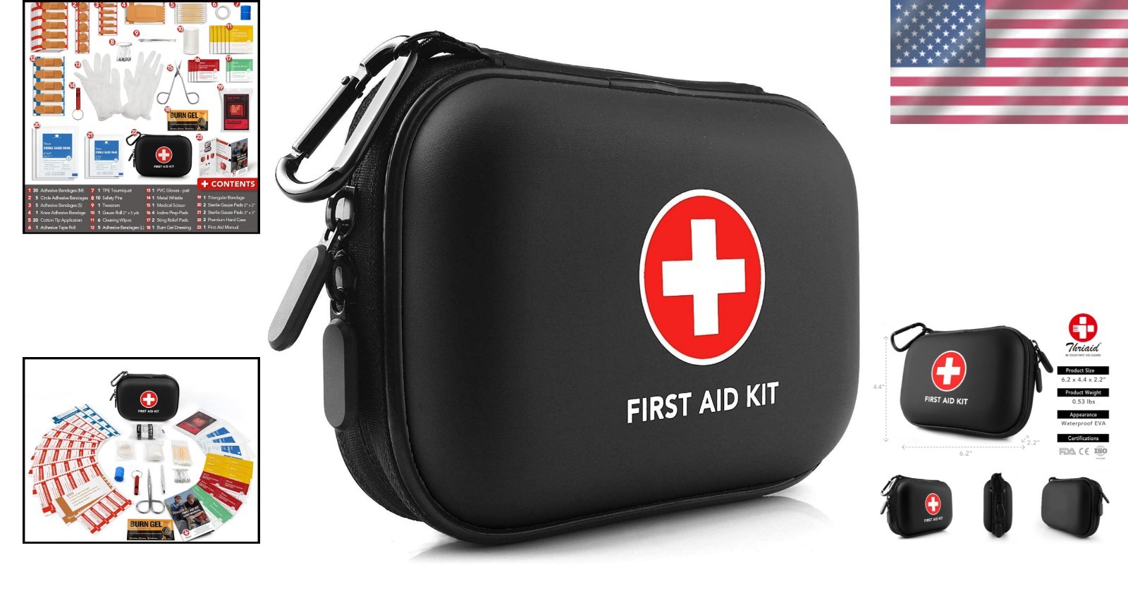 High-Quality Mini First Aid Kit – 100 Waterproof Supplies for Home & Adventure