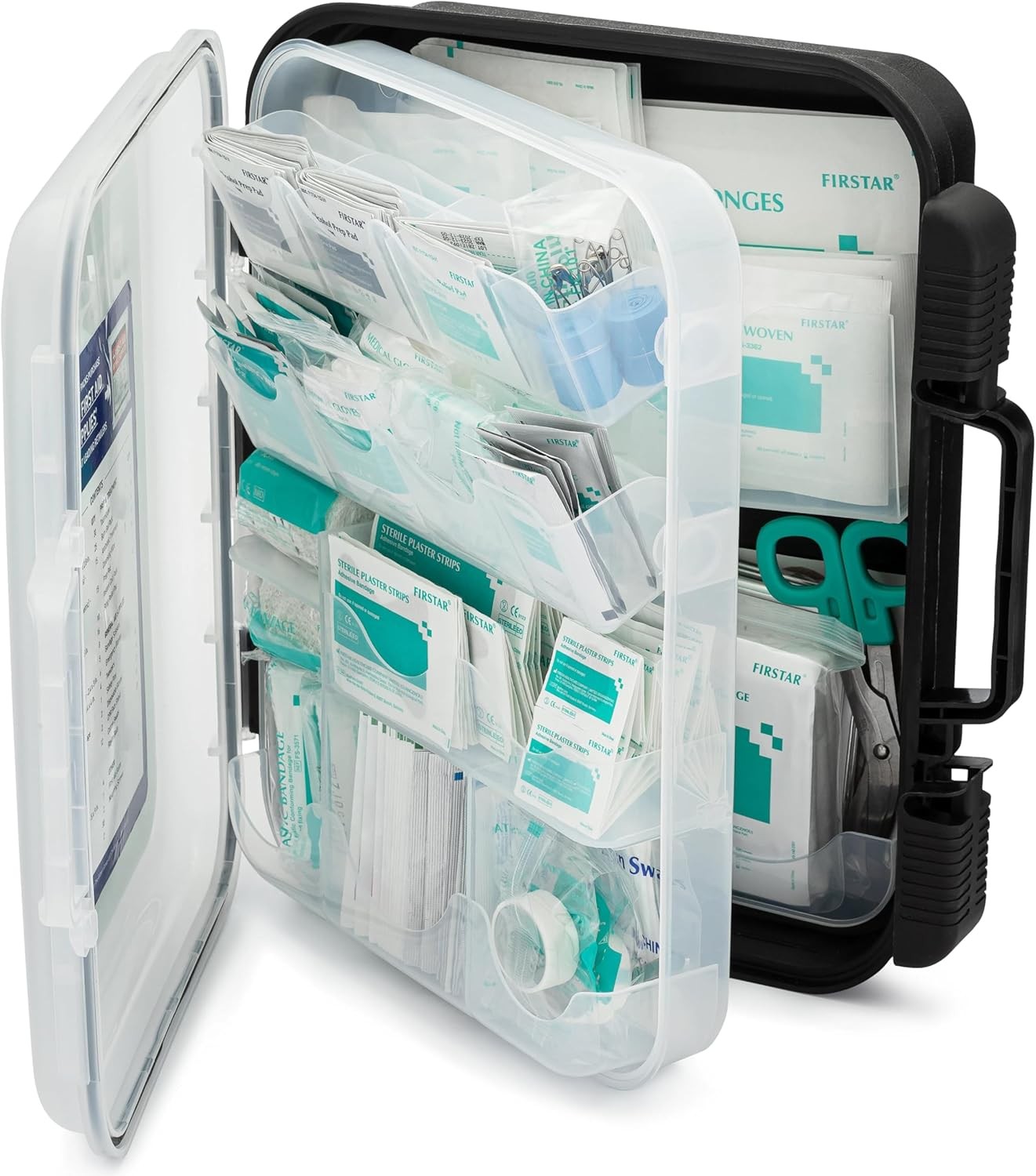 Large Wall Mountable & Portable First Aid Kit Cabinet for Business, Office, Scho