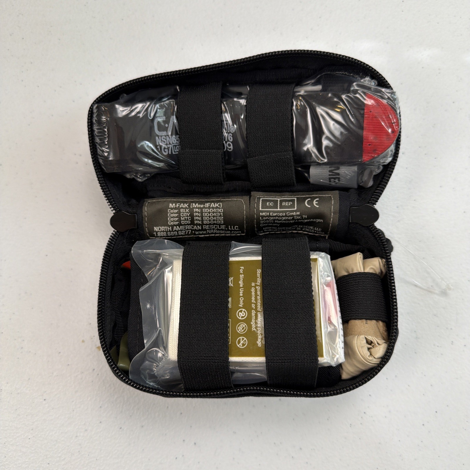 North American Rescue Mini M-FAK IFAK Medical Pouch Kit Black 80-0490 OEM