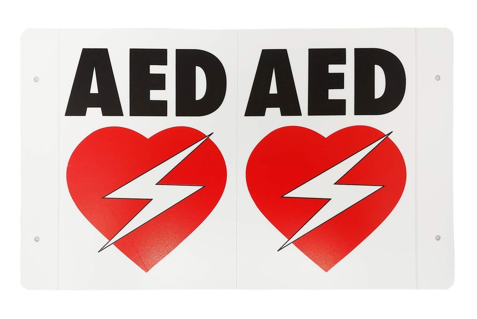 CPR Savers Foldable Panel AED Wall Sign for Business, School, Restaurant, Off…