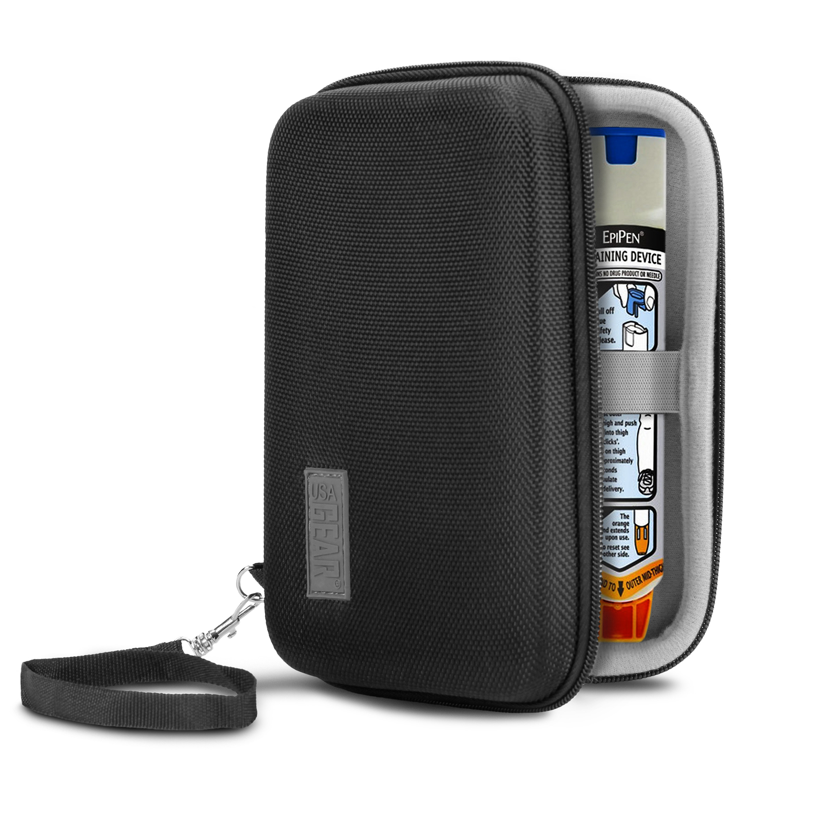 USA Gear Hard Shell EpiPen Case – Wrist Strap for Quick Access to Medications