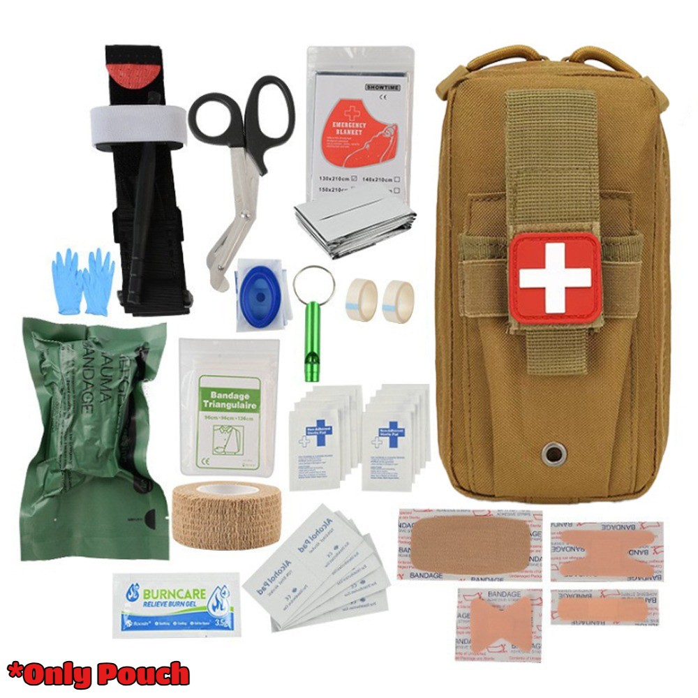 Khaki Tactical MOLLE Medical EDC Pouch Outdoor EMT First Aid Kit Pouches Hunting