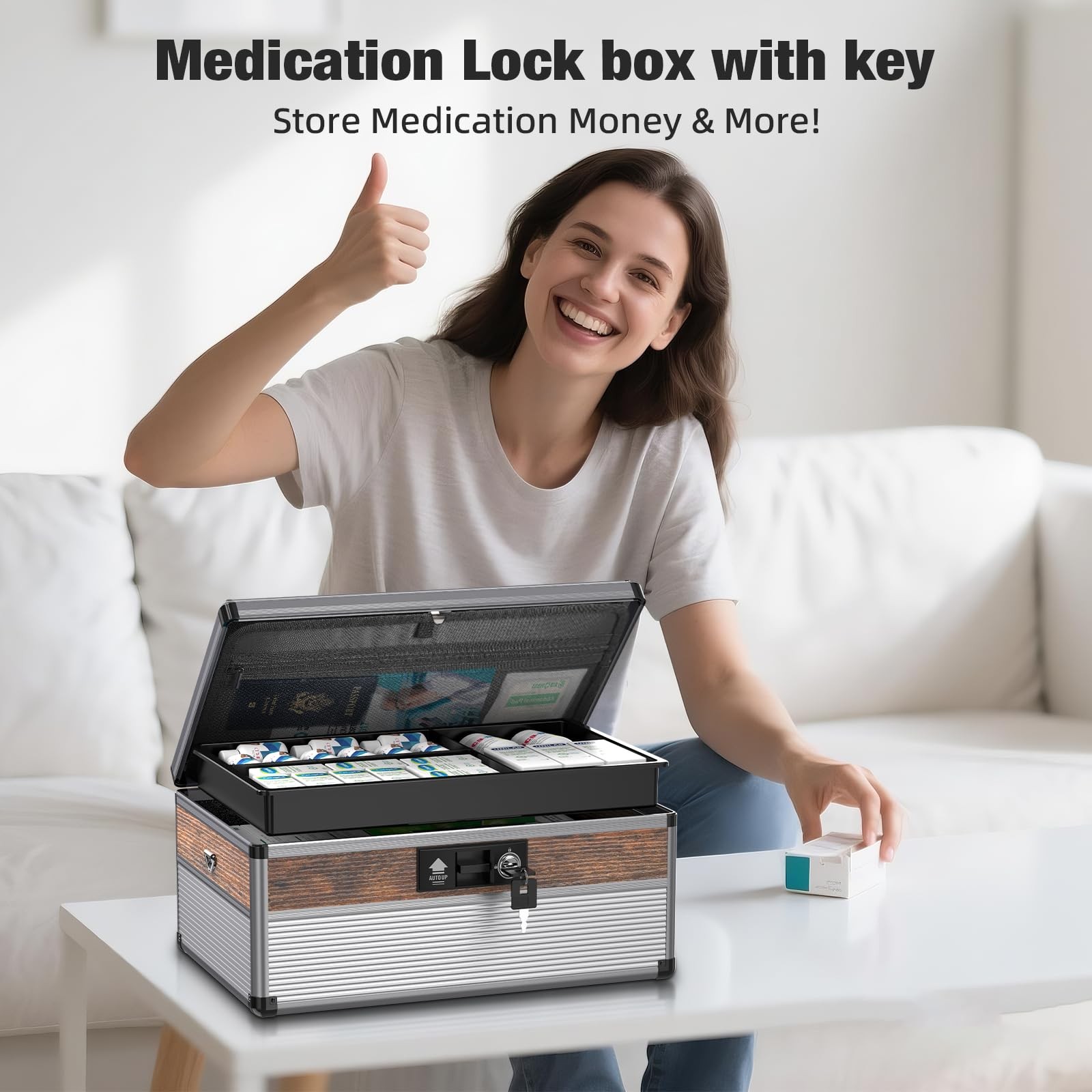Medicine Lock Box,locking medicine box, Security Lock Boxes【Extra Large16*10 …