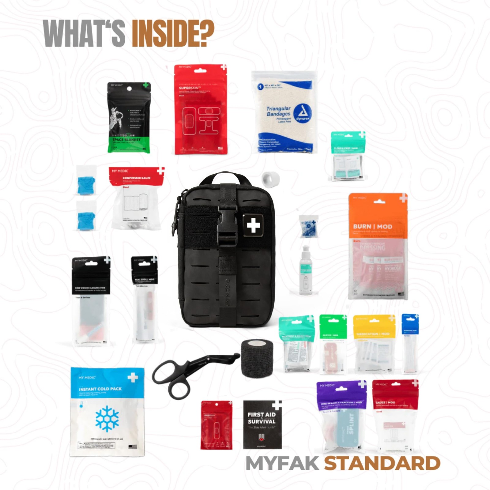 MY MEDIC MyFAK Standard Tactical IFAK & AFAK First Aid Kit – HSA FSA Items – …