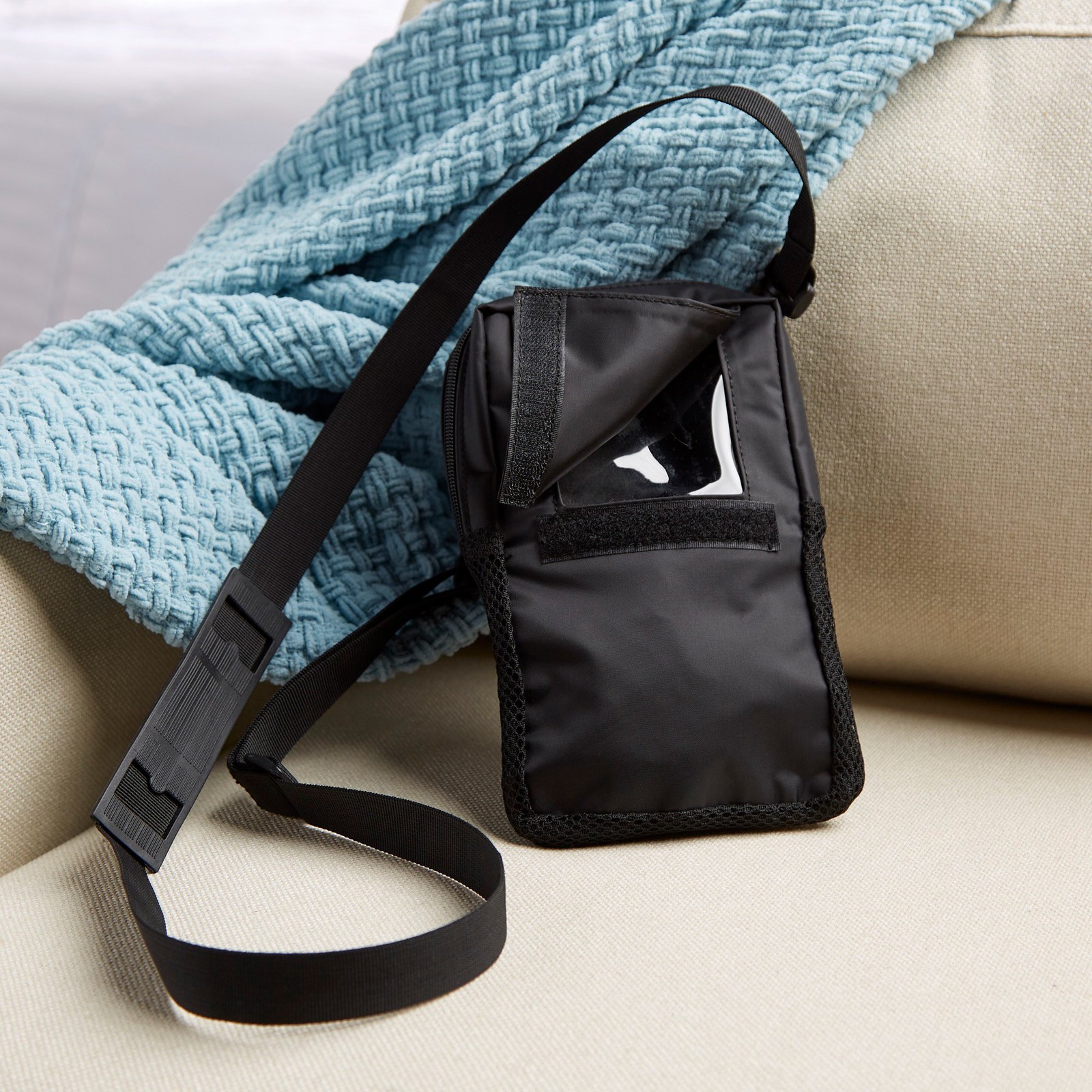 McKesson Enteral Feeding Pump Pouch Black Nylon