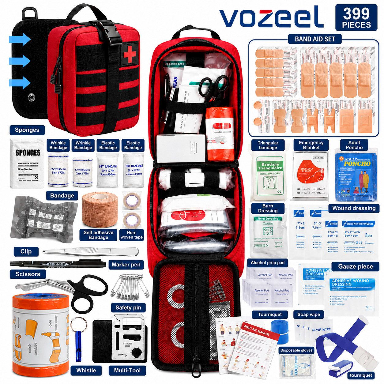 Trauma First Aid Kit – Tourniquet – Military Survival Kit – IFAK – EMT