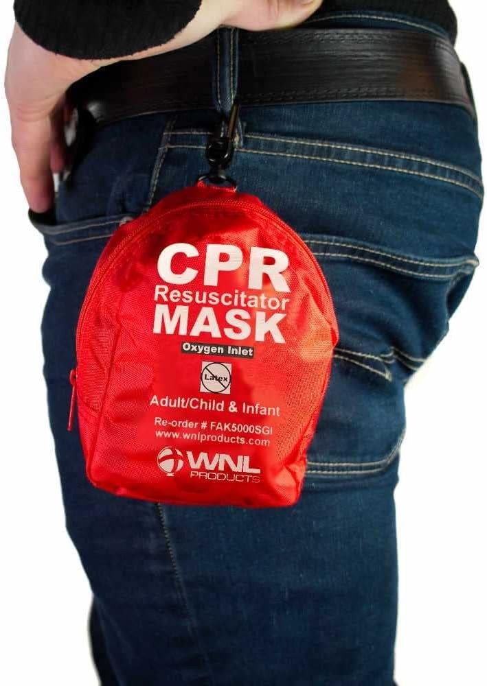 CPR Rescue Mask, Adult/Child & Infant Pocket Resuscitator, Soft Case Kit with…