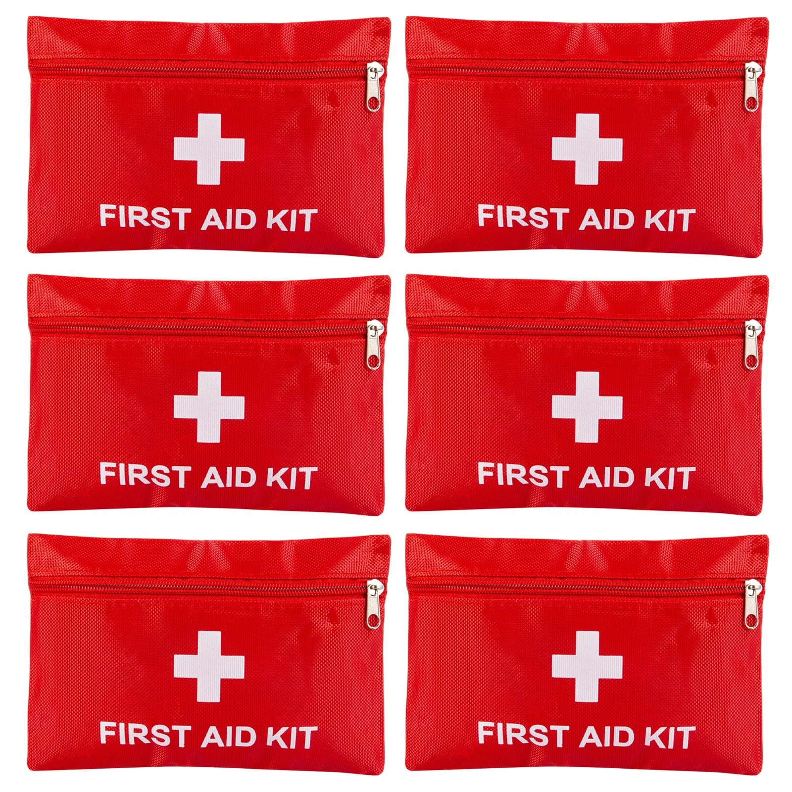 6 Pack Empty First Aid Kit Bag, Small First Aid Pouch Bulk, Water Resistant T…