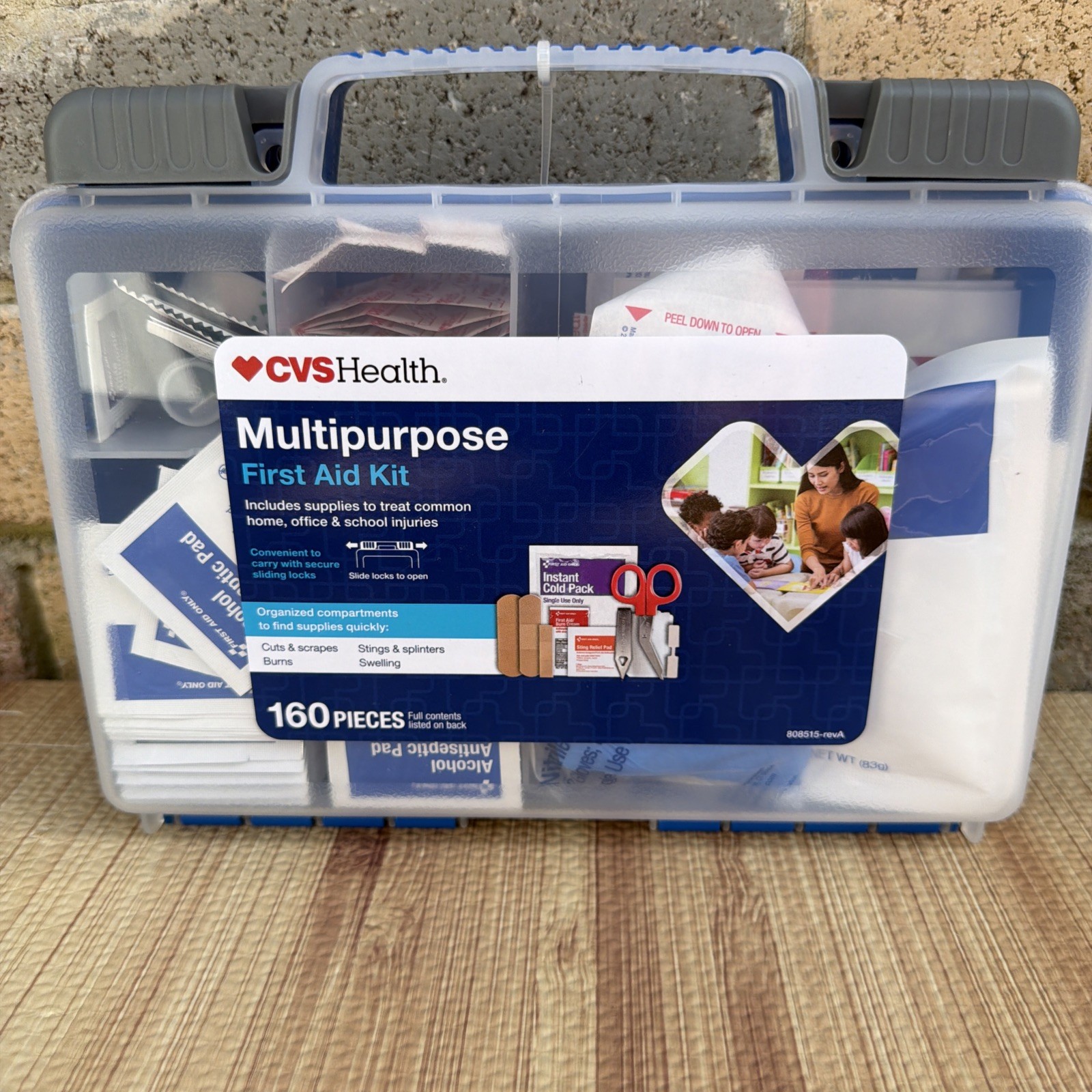 CVS Health Multi-Purpose 160pc Plastic First Aid Kit