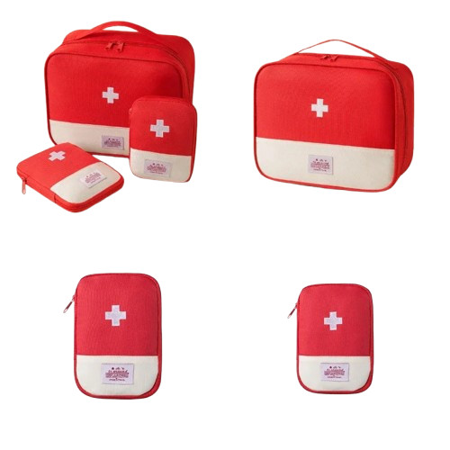 6Pcs Waterproof Portable First Aid Medicine Storage Bag Large Emergency Kit