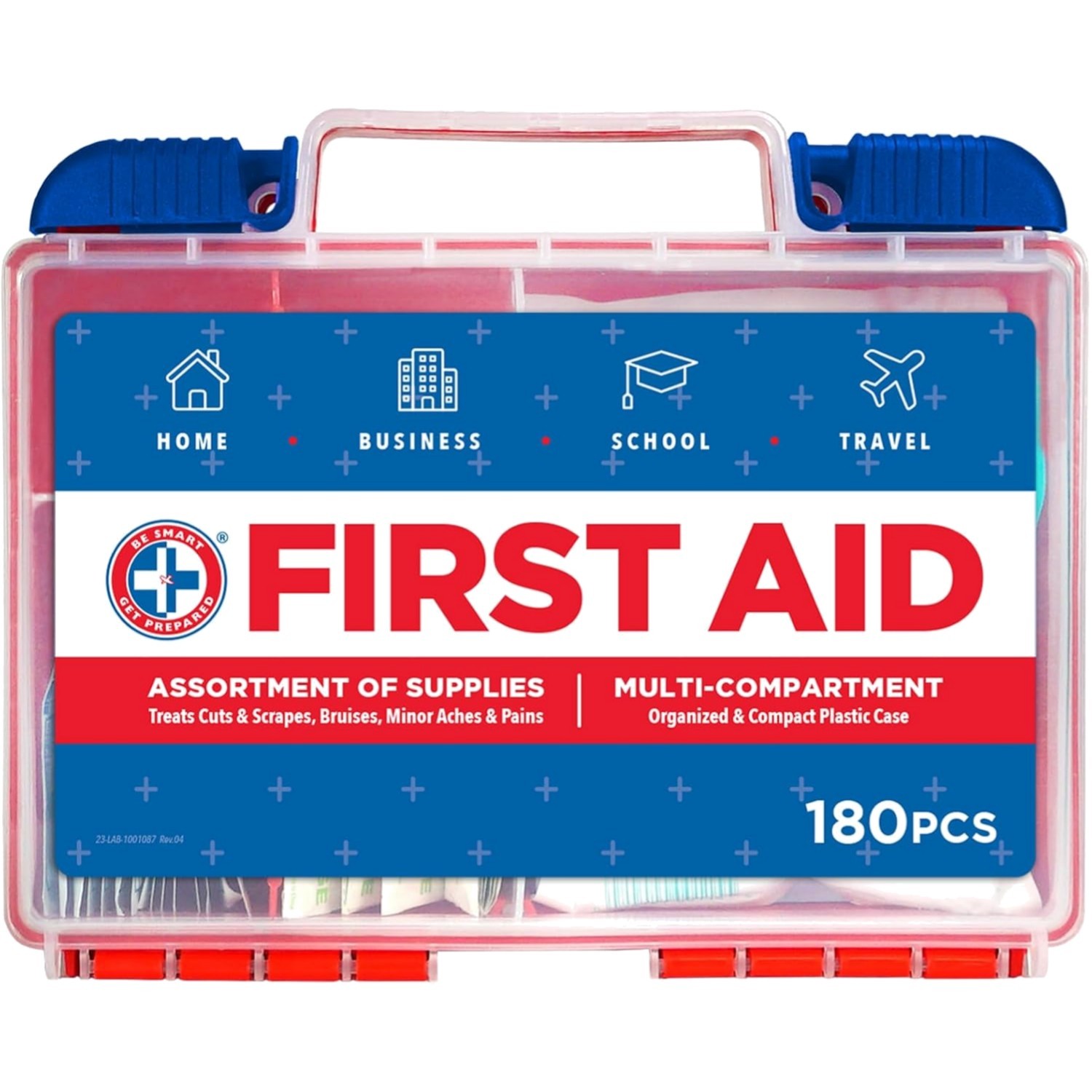 180-Piece First Aid Kit: Portable Solutions for Home, Travel, and Emergencies
