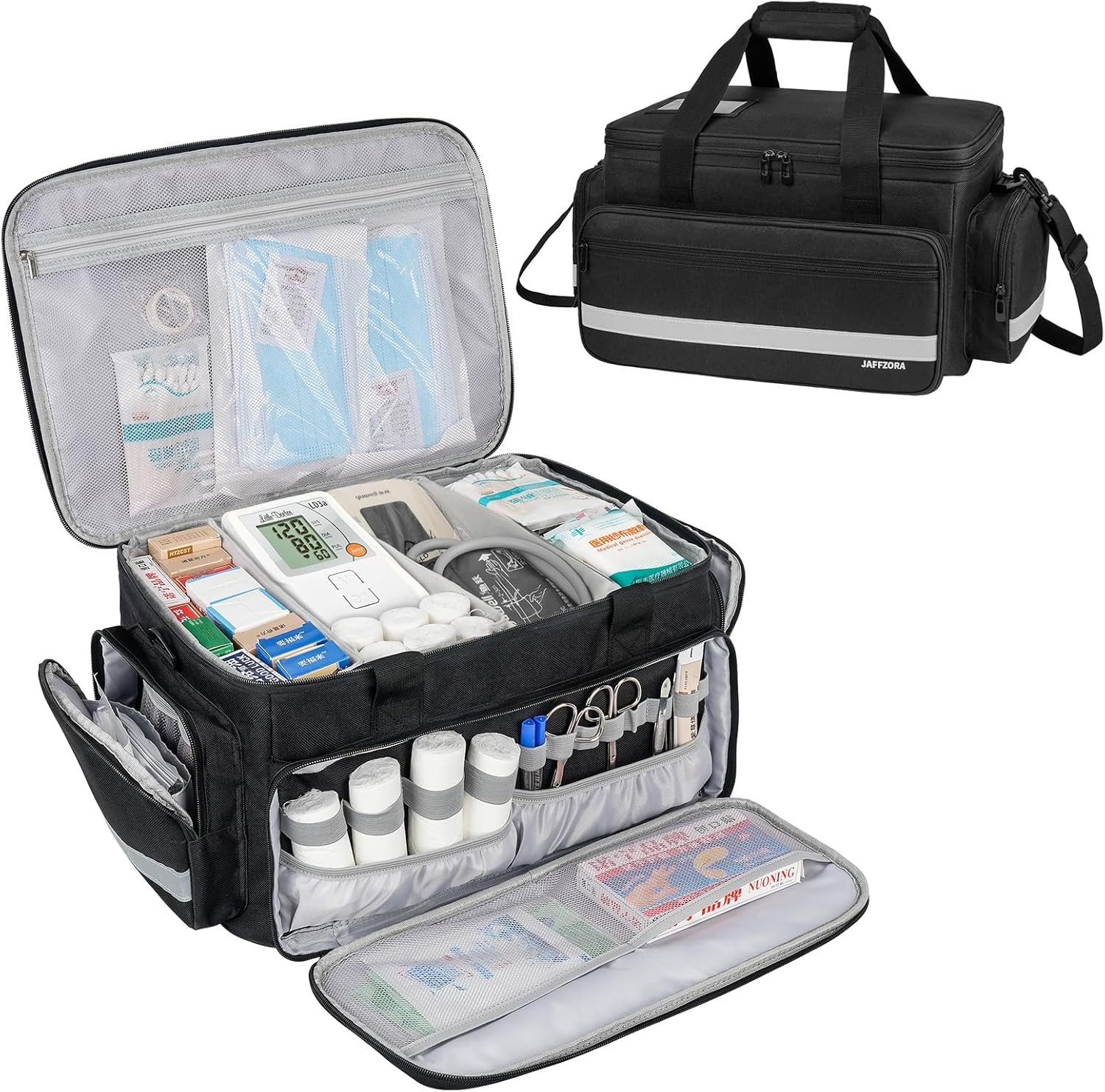 Medical Bag, Medical Equipment Case Empty, Large Home Health Nurse Bag with S…