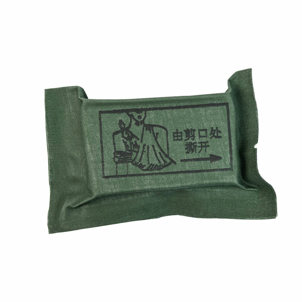 Surplus China Army Compression Sterile Triangle Towel Scarf First Aid Kit Ty82