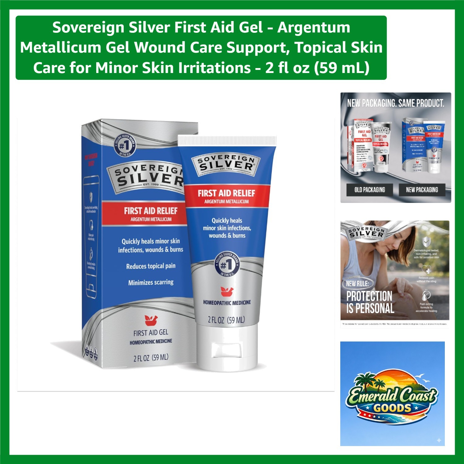 Gentle 2 oz Wound Care Gel – Argentum Metallicum for Sensitive Skin Irritations
