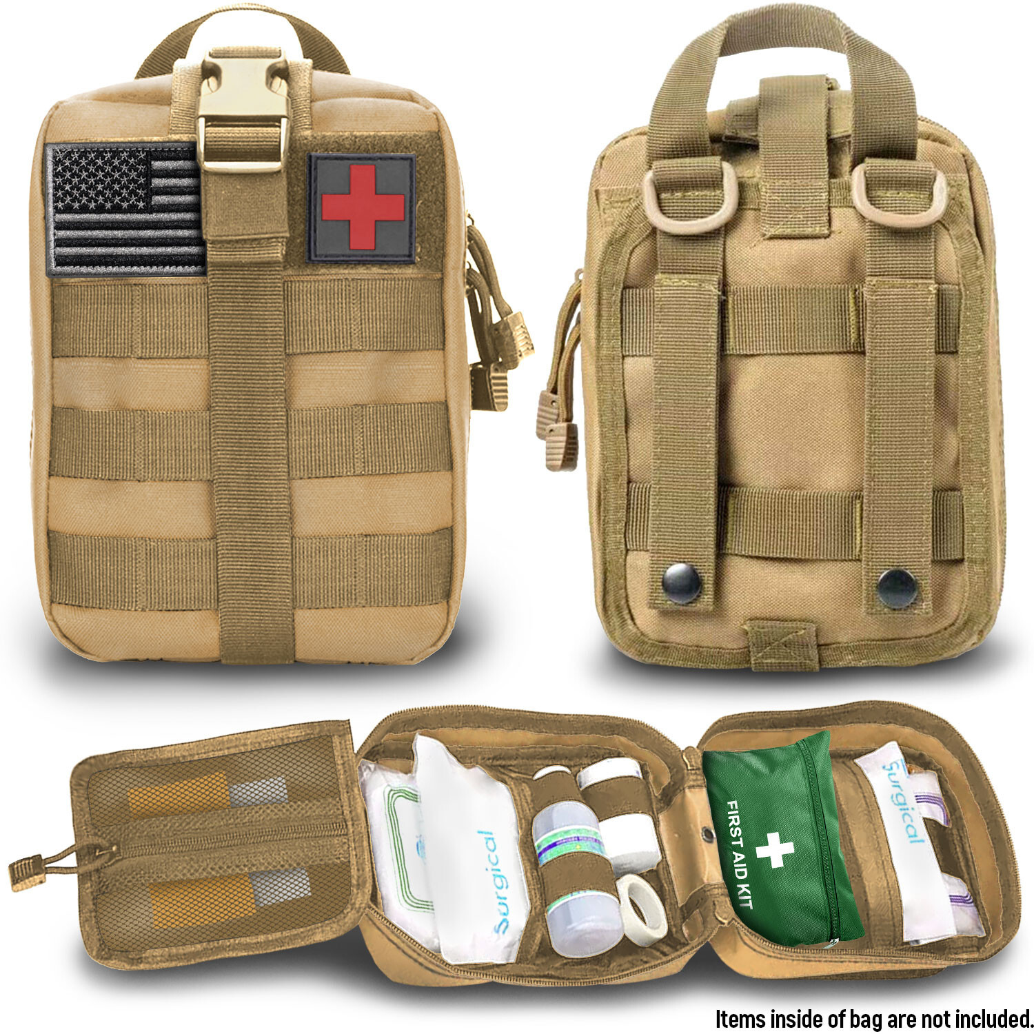 Tactical First Aid Kit IFAK Survival Molle Military EMT Medical Pouch Empty Bag