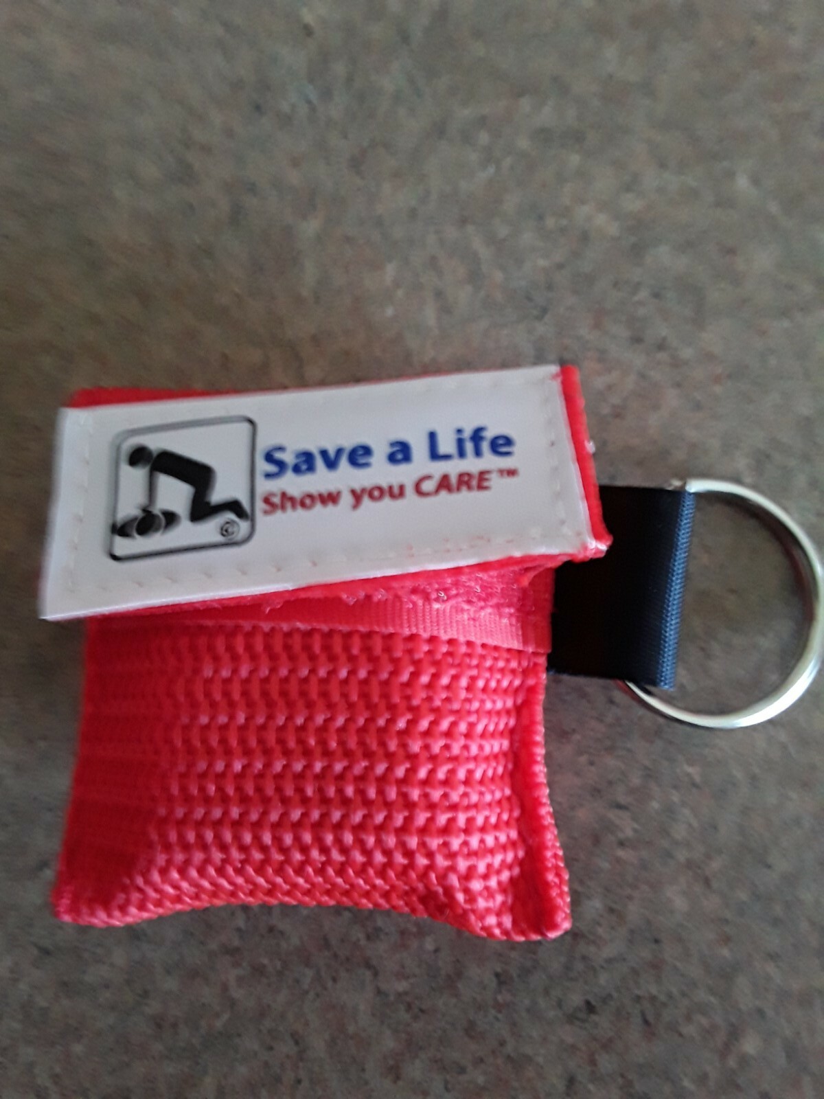  5 Save A Life, Show You Care, C P R  Emergency Face Shield on Key Ring