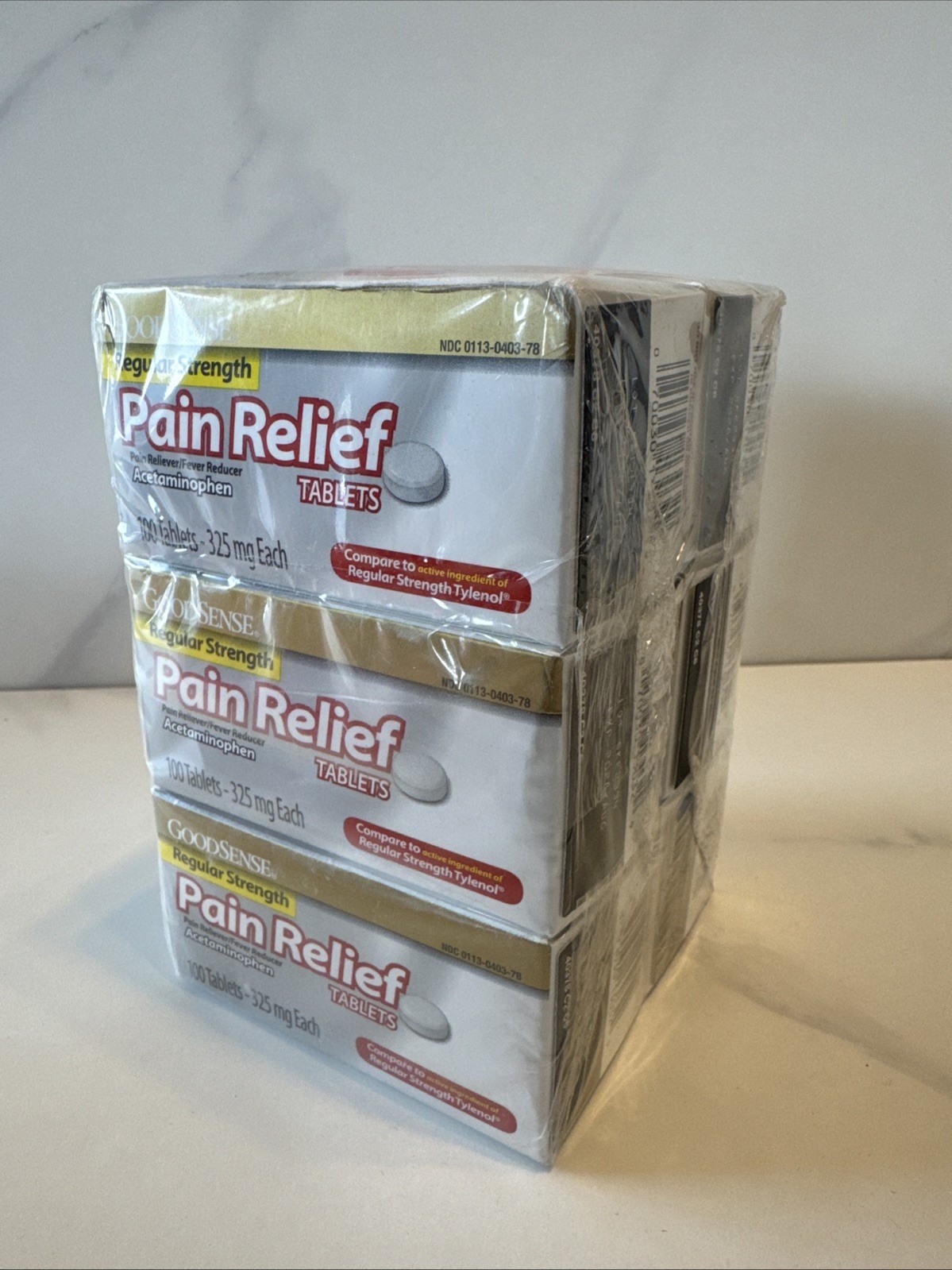 6 Pack GoodSense Acetaminophen Regular Strength Pain Reliever 100 Tablets Each