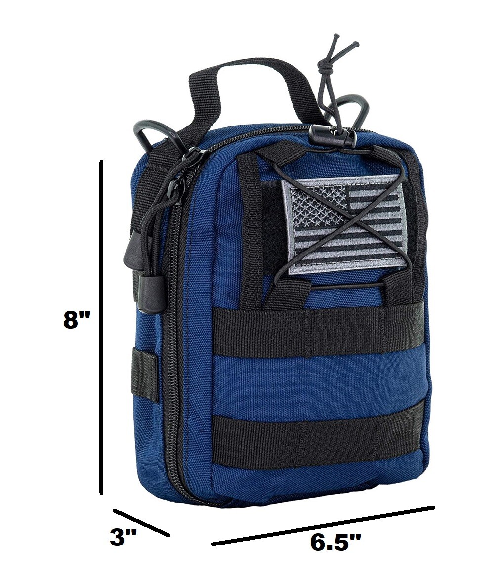 LINE2design First Aid (Ifak) Molle Pouch – Emergency Medical Trauma Bag – Navy