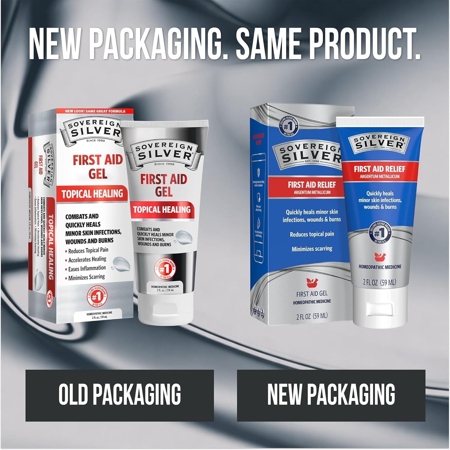 First Aid Gel 2 oz – Non-Stinging Skin Care with Silver for Sensitive Skin