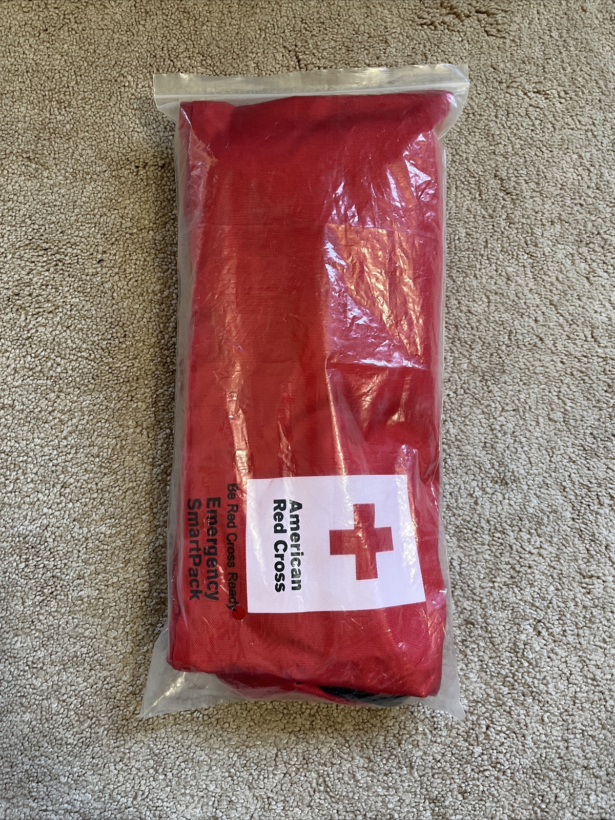NEW American Red Cross Emergency /First Aid Kit SmartPack Backpack Bag RED BLACK