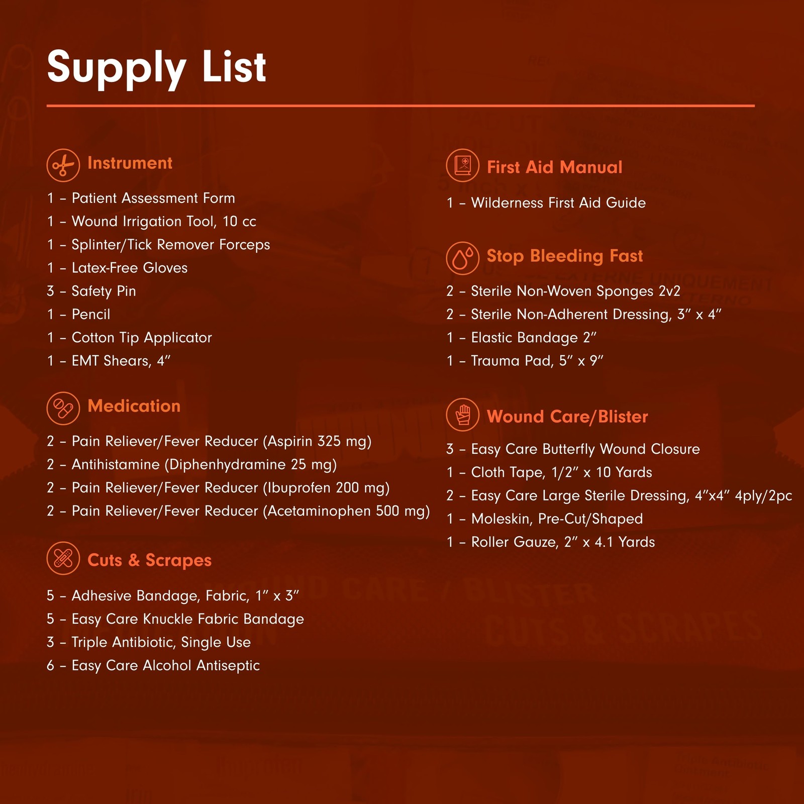 Adventure Medical Kits Sportsman Series 200 Outdoor First Aid Kit – 82 Pieces