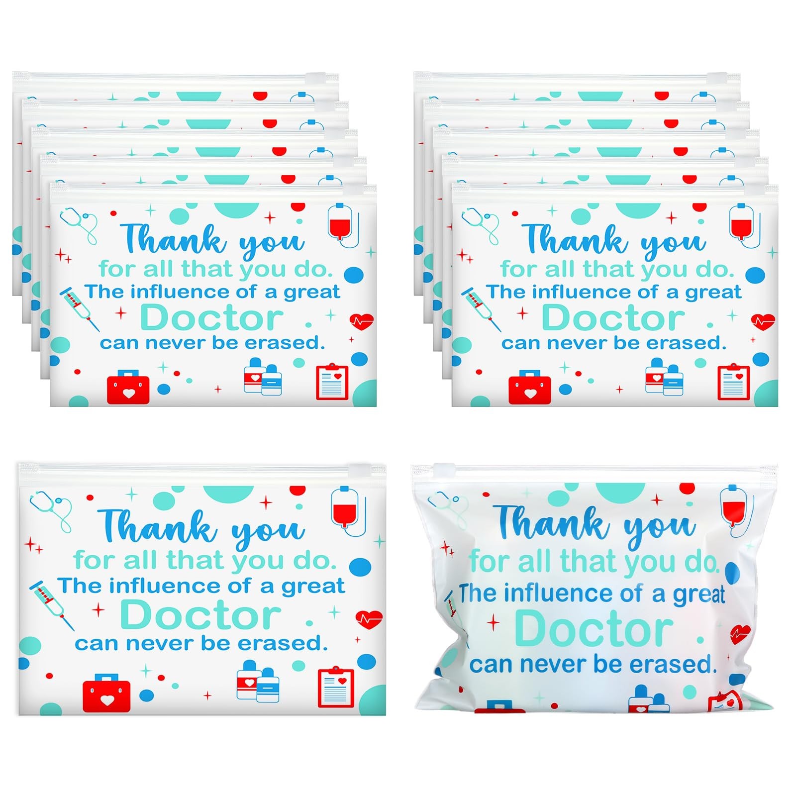 SilTriangle 150 Pcs National Doctors 1 count (Pack of 150), blue, red, white