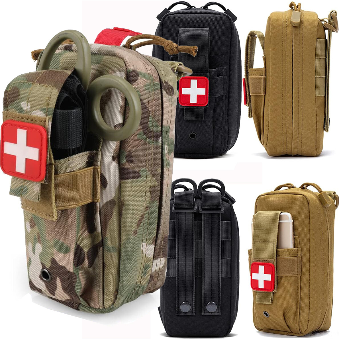Tactical First Aid Kit Medical Molle Rip Away EMT IFAK Survival Pouch Empty Bag
