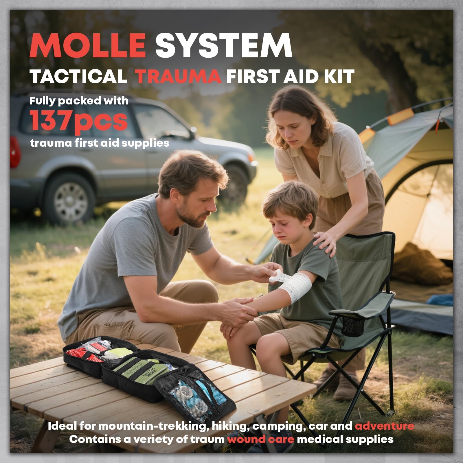 Trauma First Aid Kit – IFAK Trauma Kit with Trauma Bandage, Splint, Tournique…