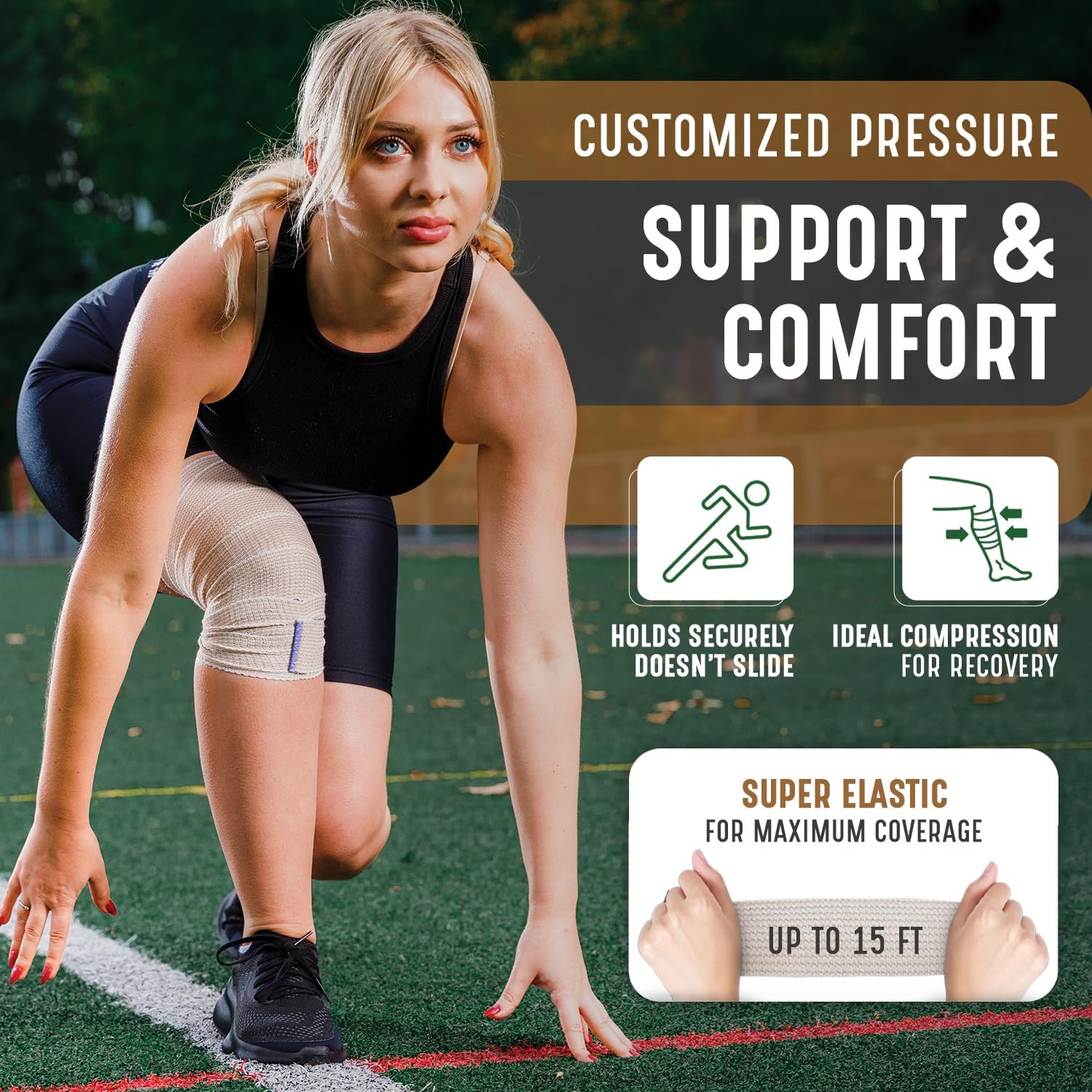 Premium Elastic Bandage Wrap (4” Wide, 6 Pack) – Nexskin Latex Free 6 Pack