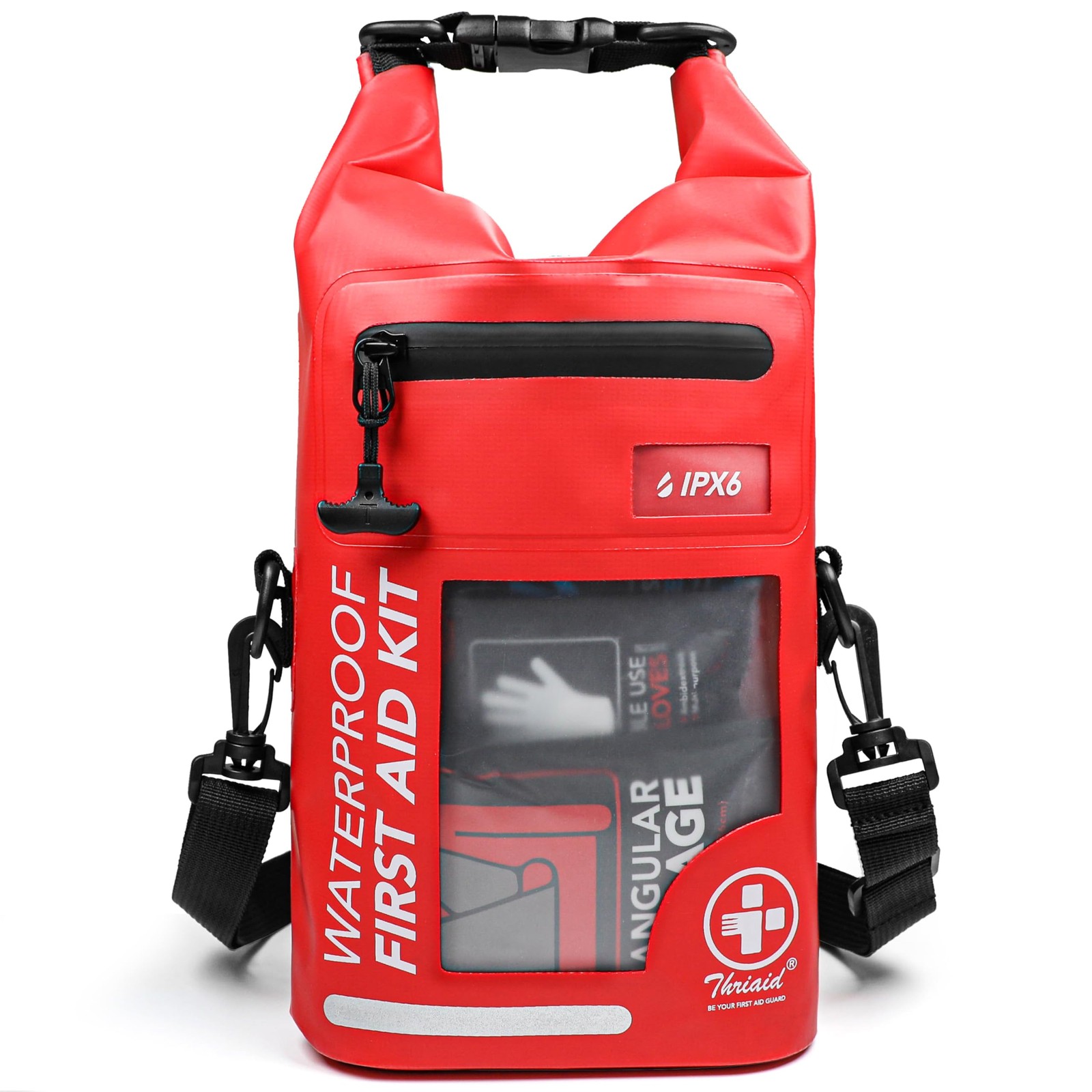 250 PCS Waterproof First Aid Kit, Roll Reflective Boat Dry Bag Bug Out Bags, Eme