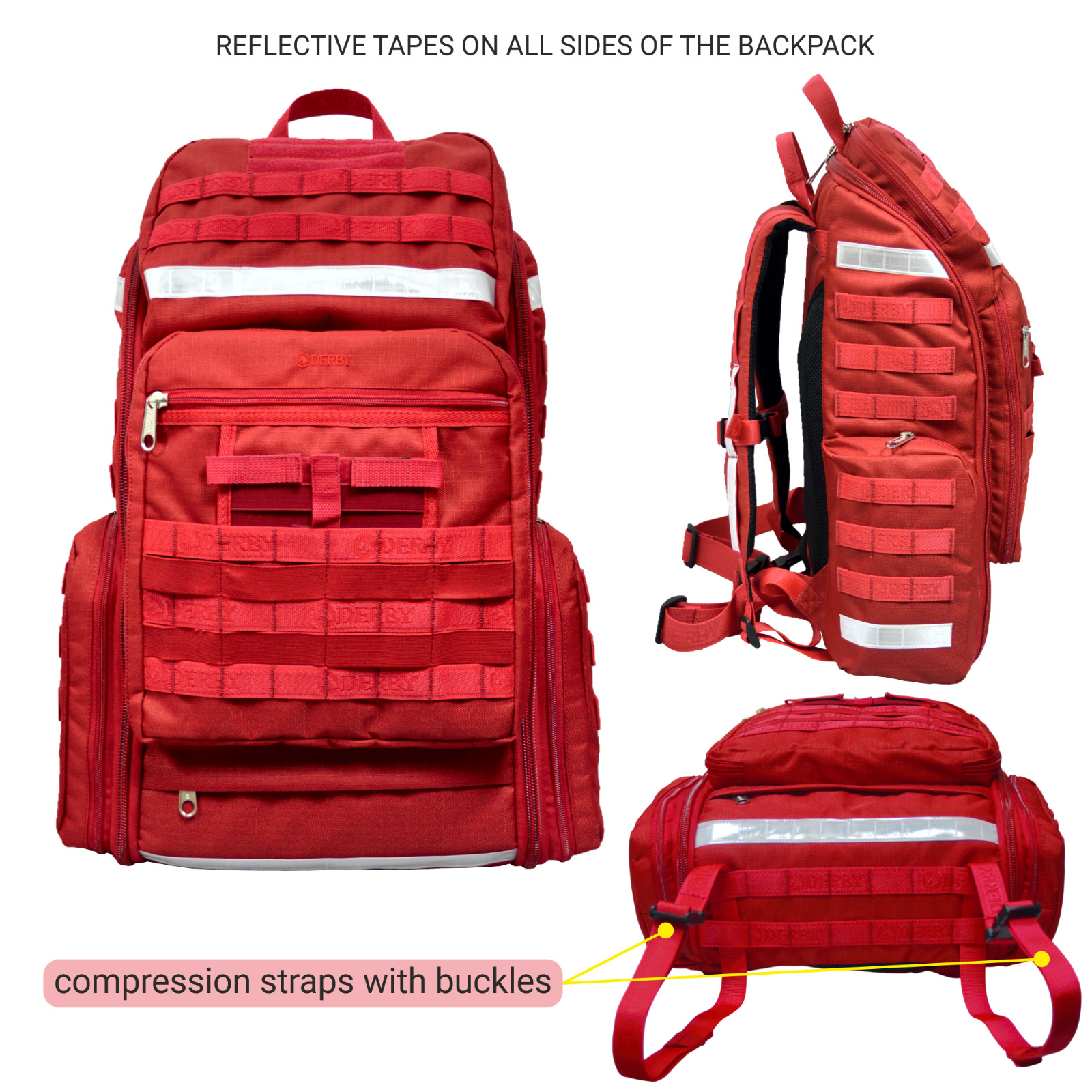 Rescue Backpack Compartments Paramedic Emergency Responder First Aid Rescue Team