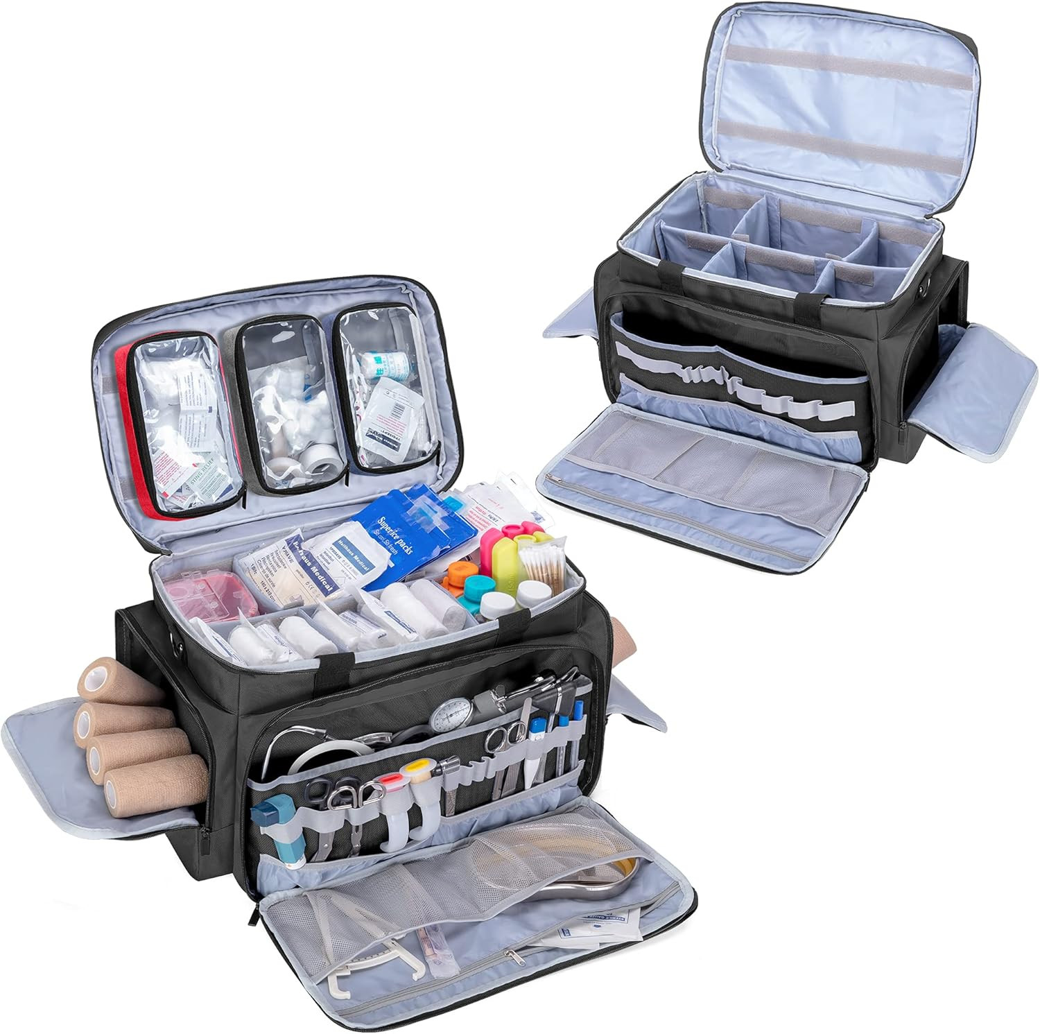 Trunab First Aid Bag Empty, Professional Medical Bag Emergency Responder Trauma