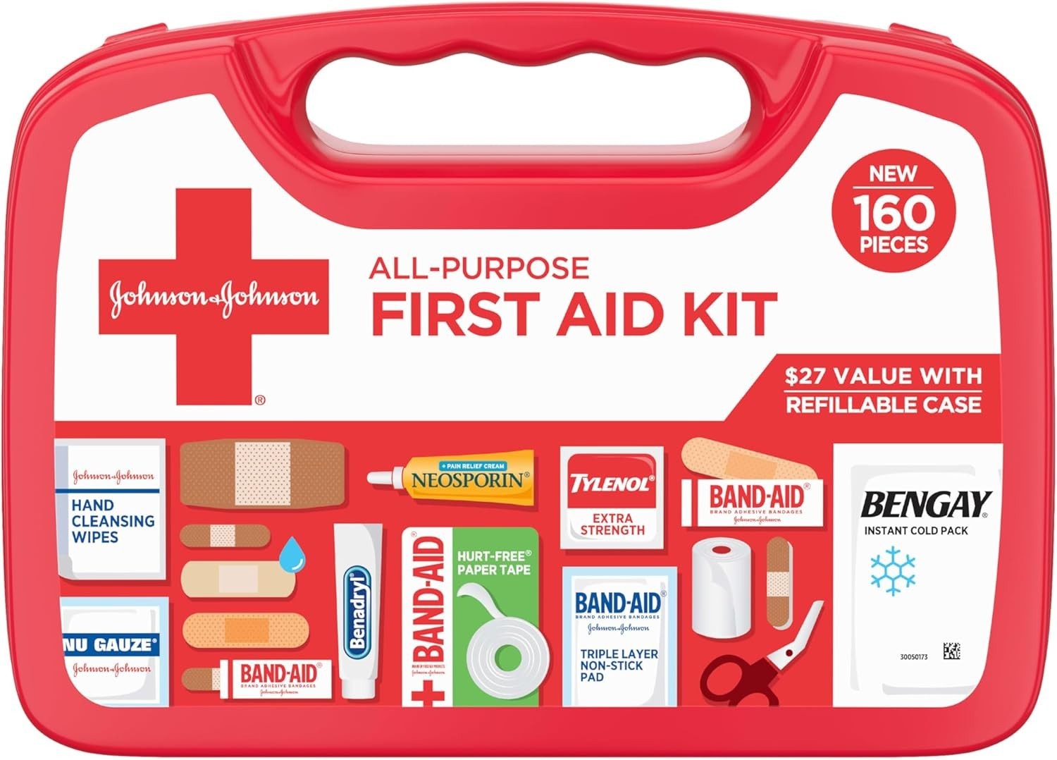 All-Purpose Portable Compact First Aid Kit for Minor Cuts, Scrapes, Sprains &…