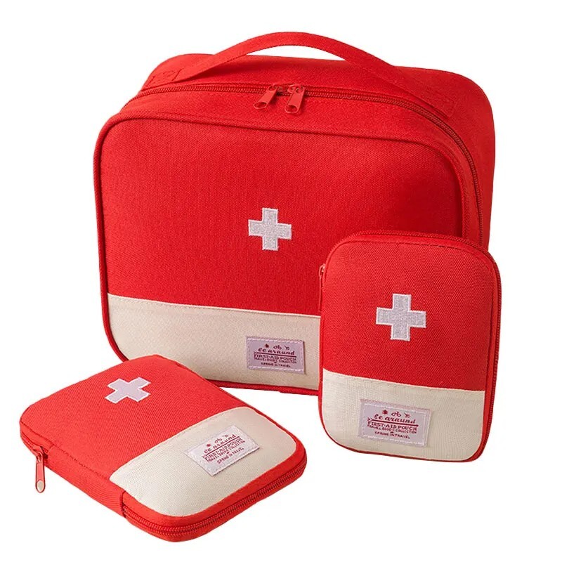 6Pcs Waterproof Portable First Aid Medicine Storage Bag Large Emergency Kit