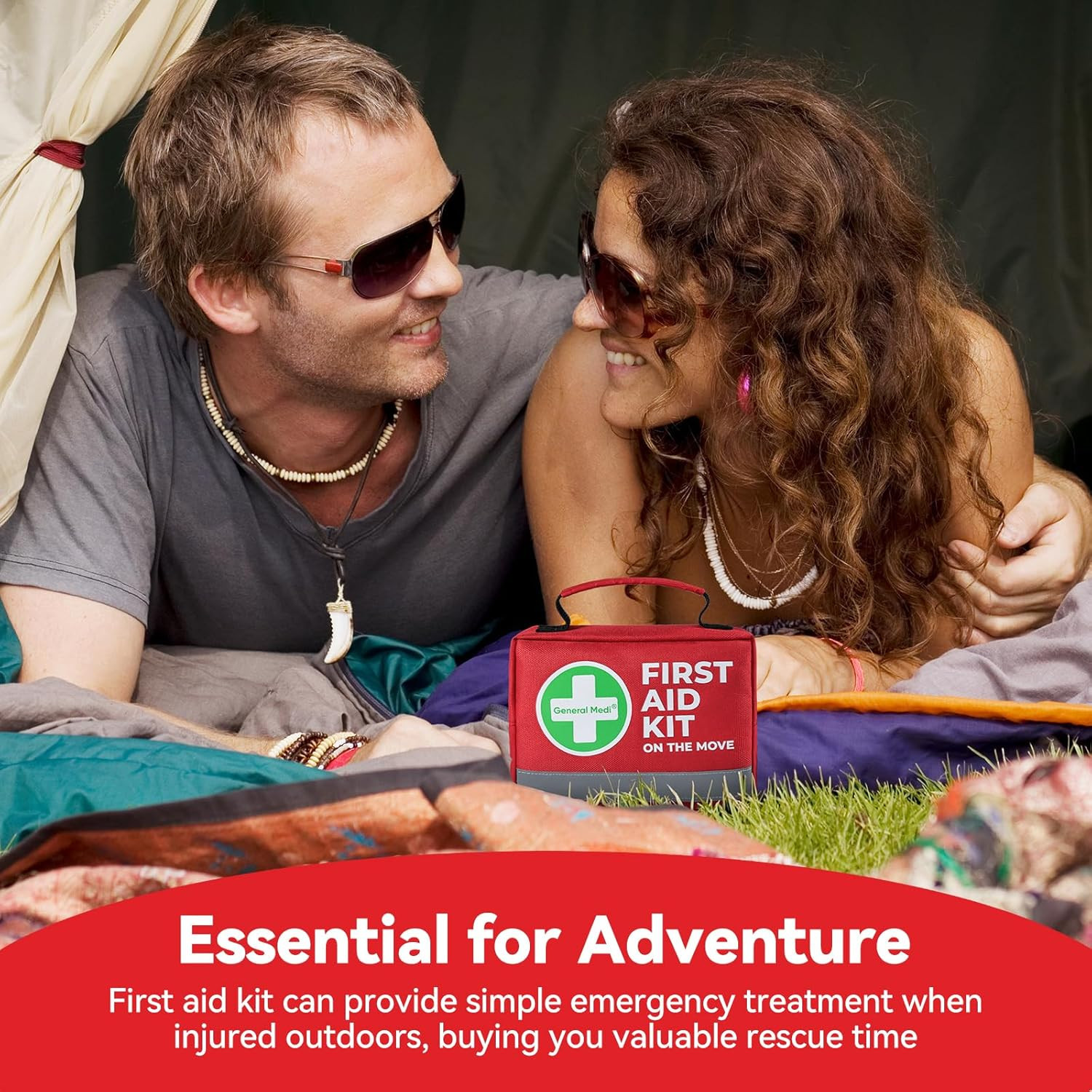 First Aid Kit – 150 Pieces Small Compact First Aid Kit Bag – Includes Instant Co