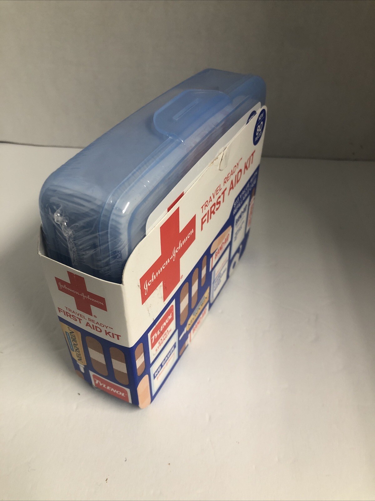 Band-Aid Travel Ready Portable Emergency First Aid Kit for Minor Wound Care with