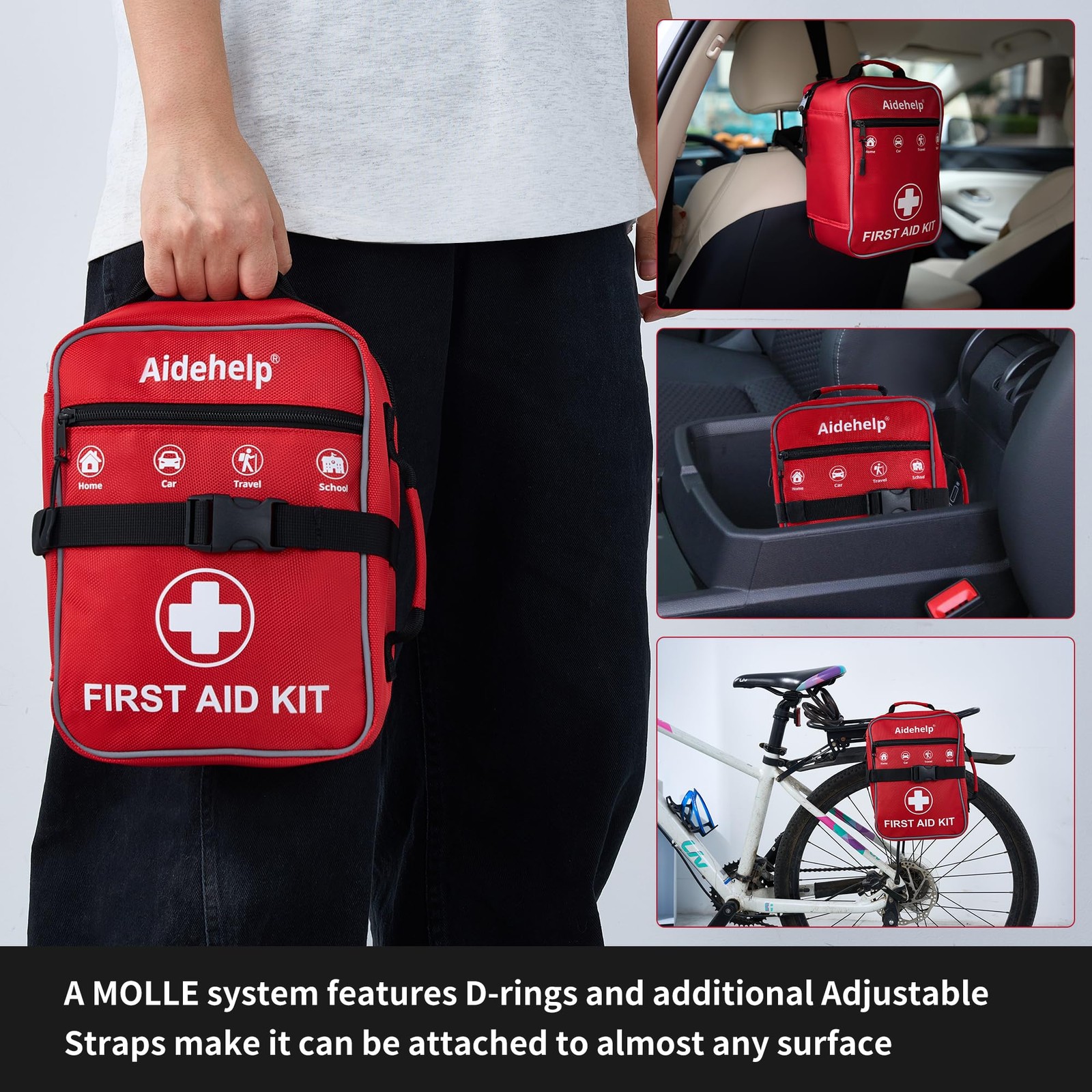 520 Pieces Premium First Aid Kit – Large Emergency Medical Kit for Survival, …