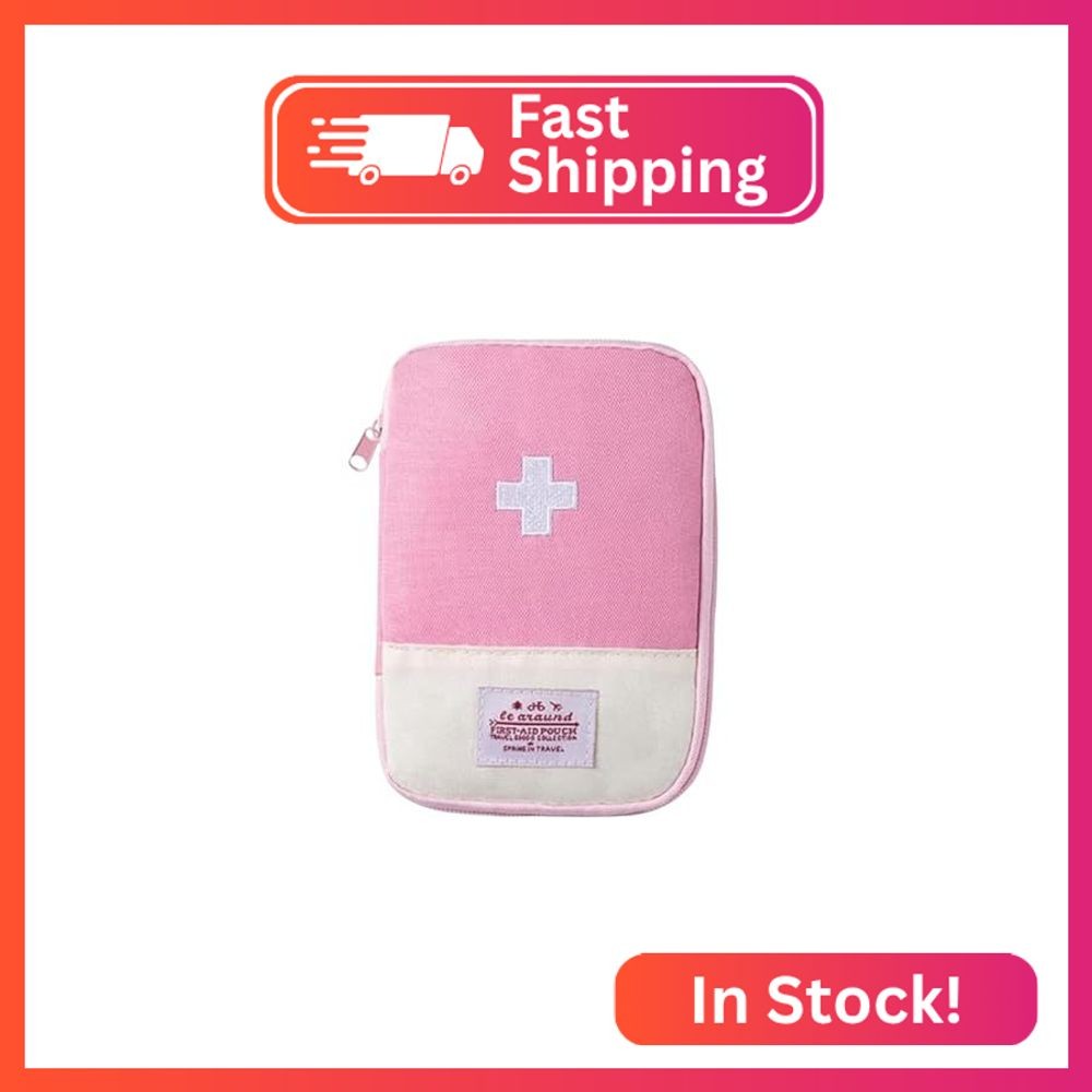 PurYupearl 1 Pack First Aid Bag Empty, Empty First Aid Pouch, Mini Portable Medi